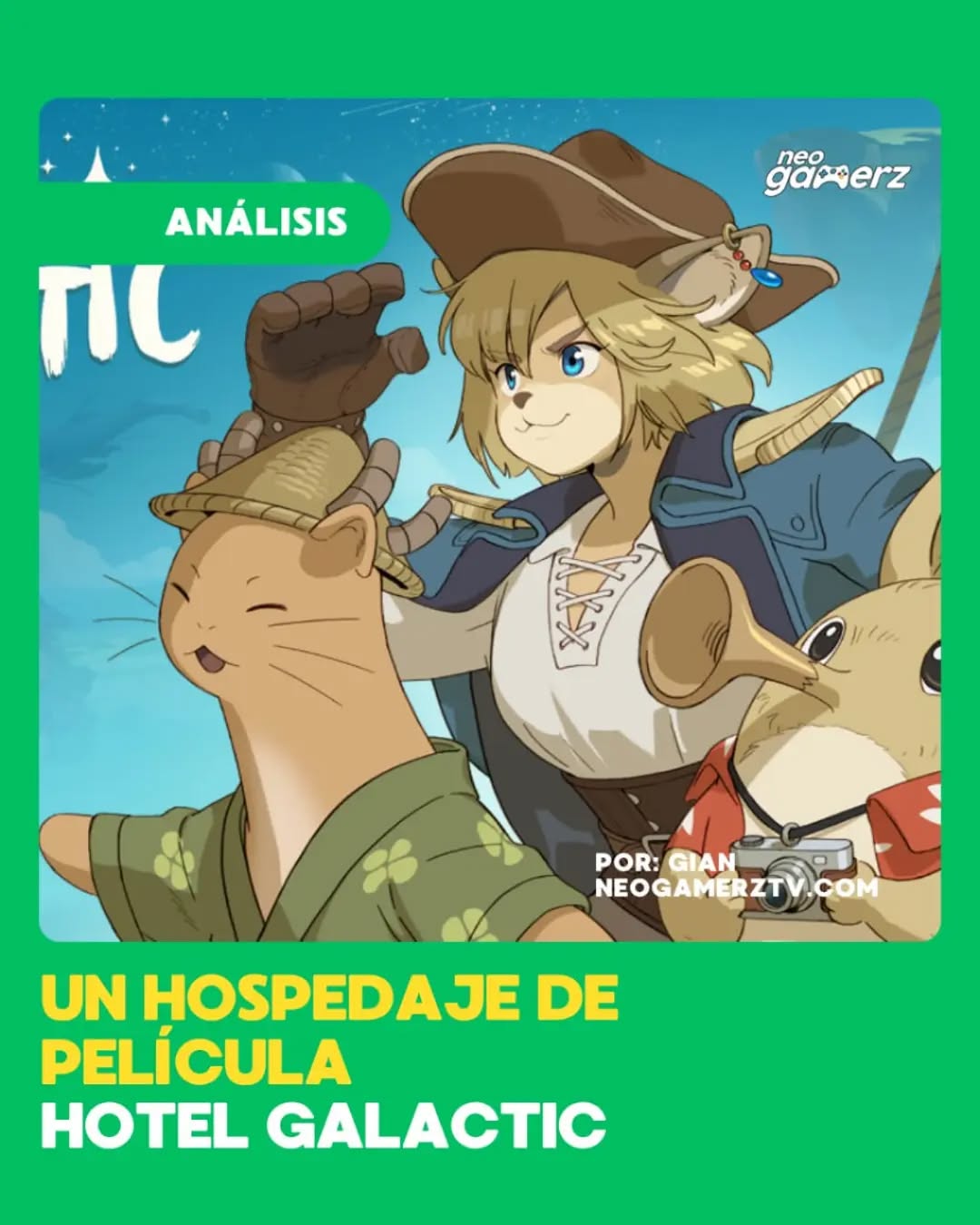 NUEVO ANÁLISIS: HOTEL GALACTIC 🛎️

Uno de los Earlys Access que más estuvo dando que hablar este año es @hotel.galactic el nuevo juego de @ancient.forge que es un juego de gestión con estética “cozy” y donde tendremos que remodelar y volver a la vida al edificio que nos heredan 🏨

Con una estética llamativa, un compendio de personajes  extenso y gameplay divertido, promete ser un juego interesante en el género 💌

El análisis completo de la mano de @gianfranco.barrera lo pueden leer en nuestra página 💻