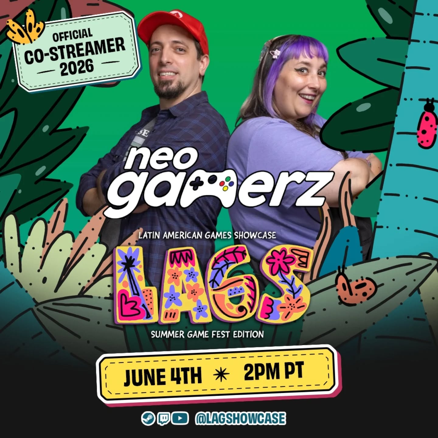 Estamos muy contentes de anunciar que seremos co-stremers oficiales de los #LAGS2026 🎮🧉🎉

📺 Nos vemos el jueves 18h por nuestro canal de Youtube. Gracias a los @lagshowcase por la invitación y la confianza.

Vídeojuegos, fiesta y sustancia 😎🇦🇷